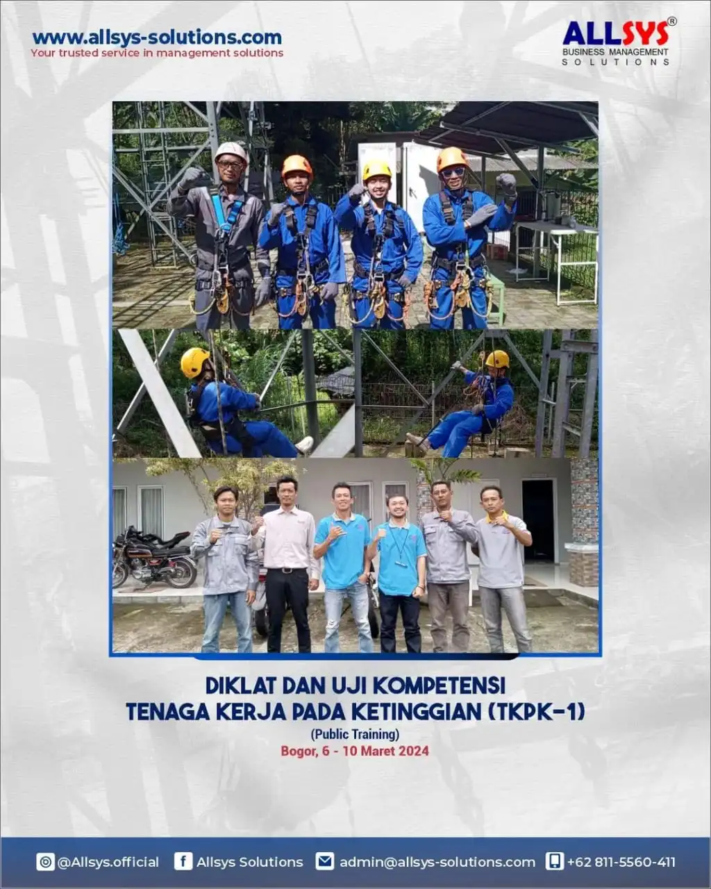 Read more about the article Press Release Diklat Dan Uji Kompetensi Tenaga Kerja Pada ketinggian (TKPK 1)